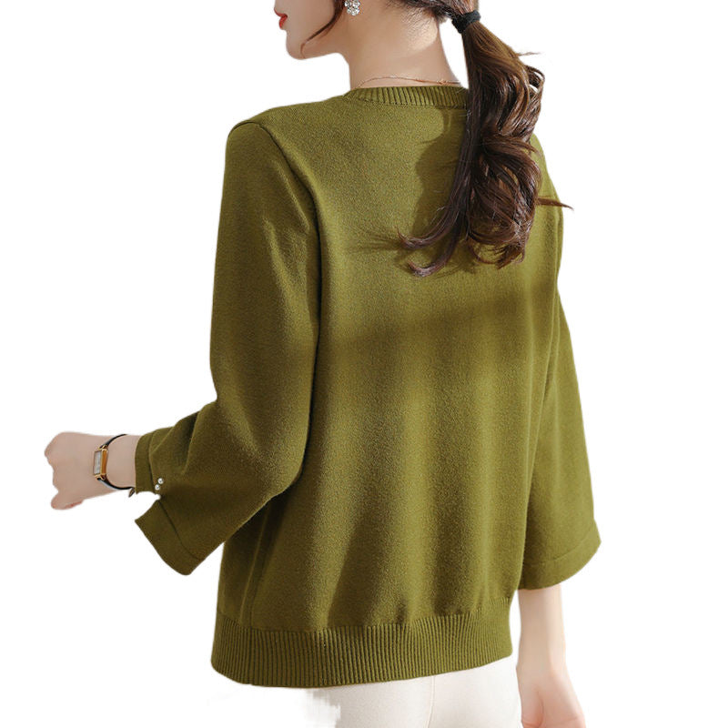 Bottoming Mom Wear Spring and Summer New Lightweight Sweater