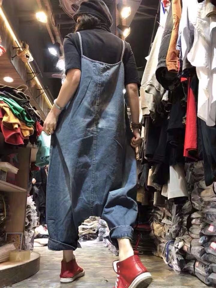 Casual Denim Bib Overalls for Women
