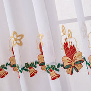 New American Christmas Curtain Christmas Snowflake Embroidery