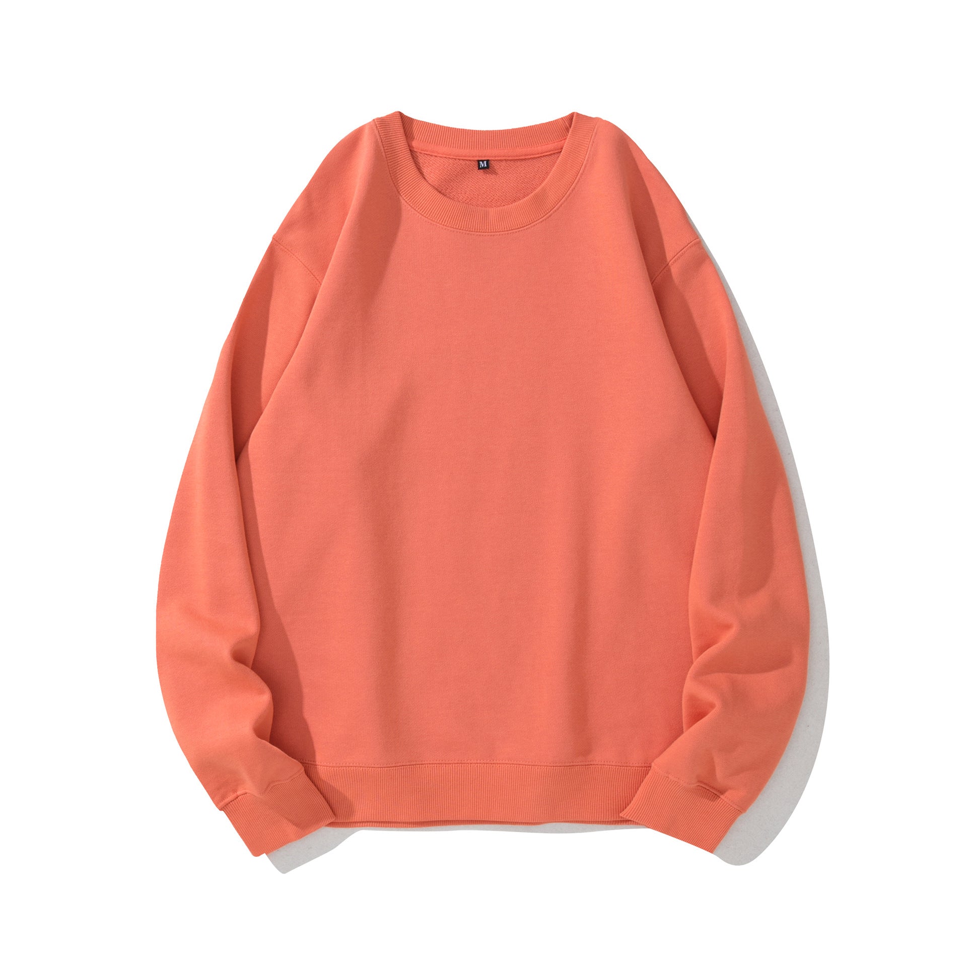 Heavyweight Round Neck Sweater Thickened Terry Solid Color Couple