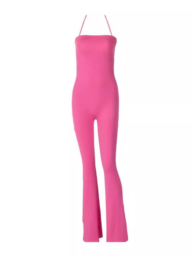 Women's Sexy Backless Halter Jumpsuit