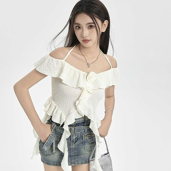 Sassy Sexy Off‑Shoulder Slim Fit Top – Flattering Sleeveless Camisole