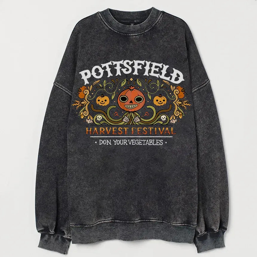3D Printed Casual Drop-Shoulder Sweatshirt