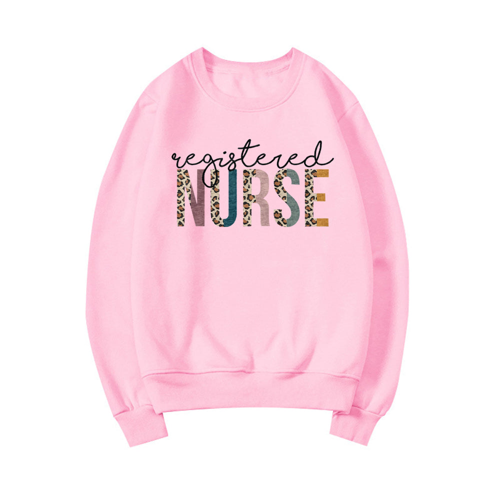 Korean Style Printed Loose Unisex Crewneck Hoodie
