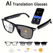 AI Smart Glasses, Smart Glasses with 160+ Languages Real Time Translation Support, Chat GPT System, OICIIDO New Multi-functional Audio Glasses for Men And Women, Built-in Microphone And Speaker, HD...