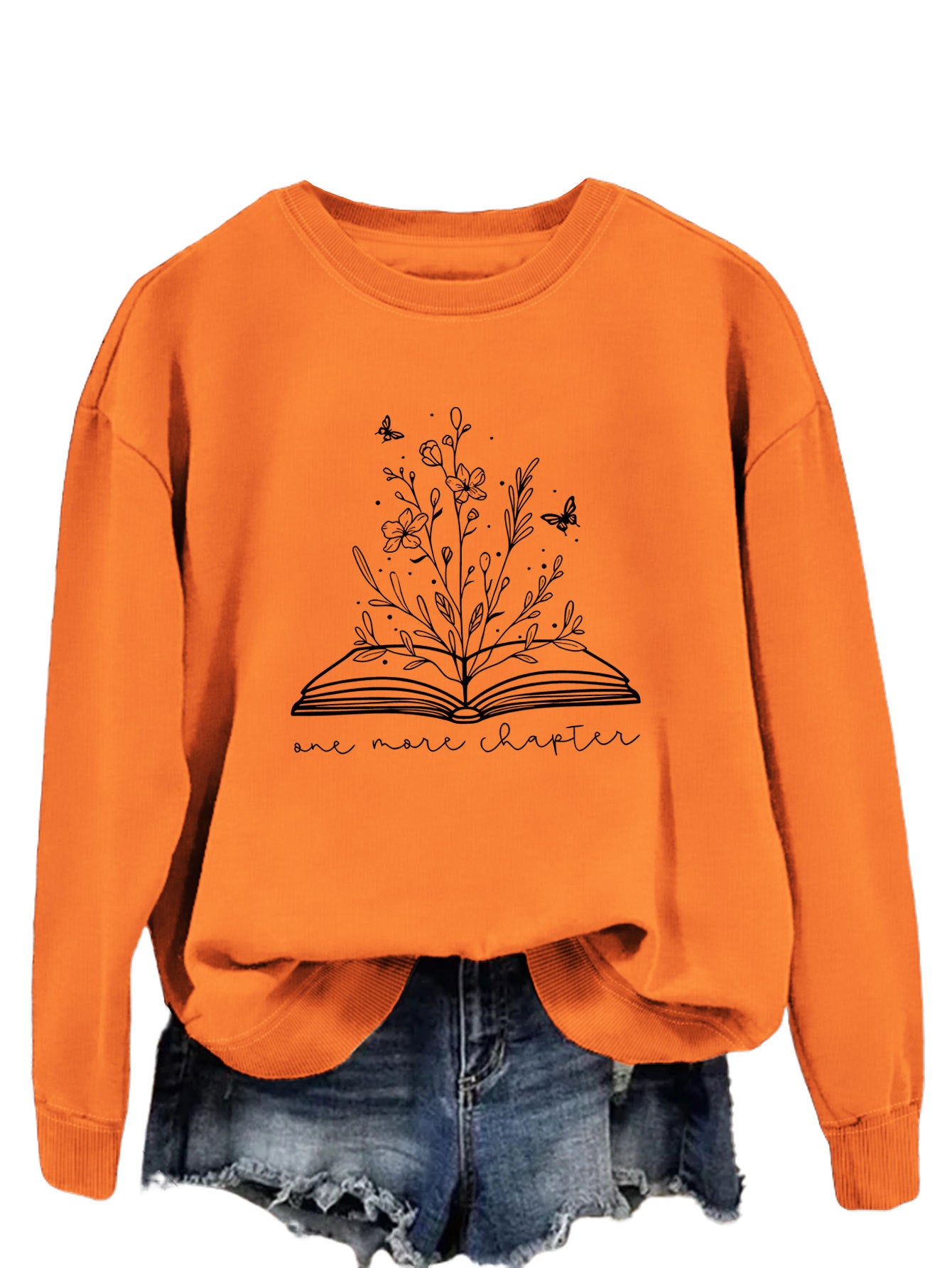Casual Long Sleeve Letter Print Loose Sweatshirt
