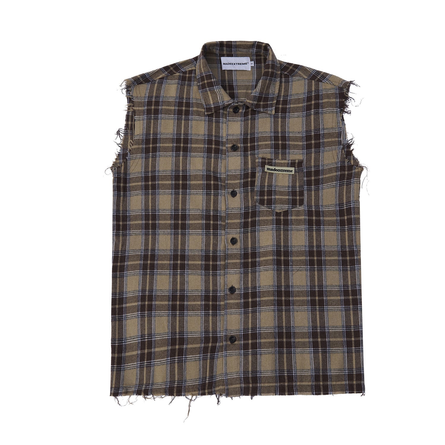 Men's Retro Plaid Distressed Casual Streetwear Shirt