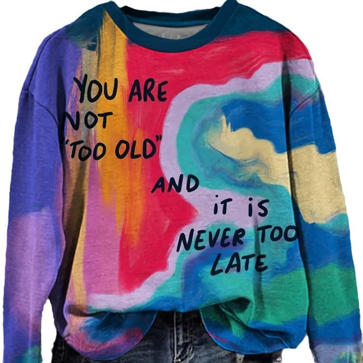 Gradient Oversized Round Neck Sweater