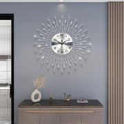 24-Inch Modern Metal Sunflower Wall Clock Kit - 1pc Battery Powered Decorative Timepiece - Ideal For Living Room, Bedroom, Thanksgiving, And Christmas Gift Modern Wall Clock Decor, Metal Clock, Silent Battery Operated Clock For Living Room, Kitchen