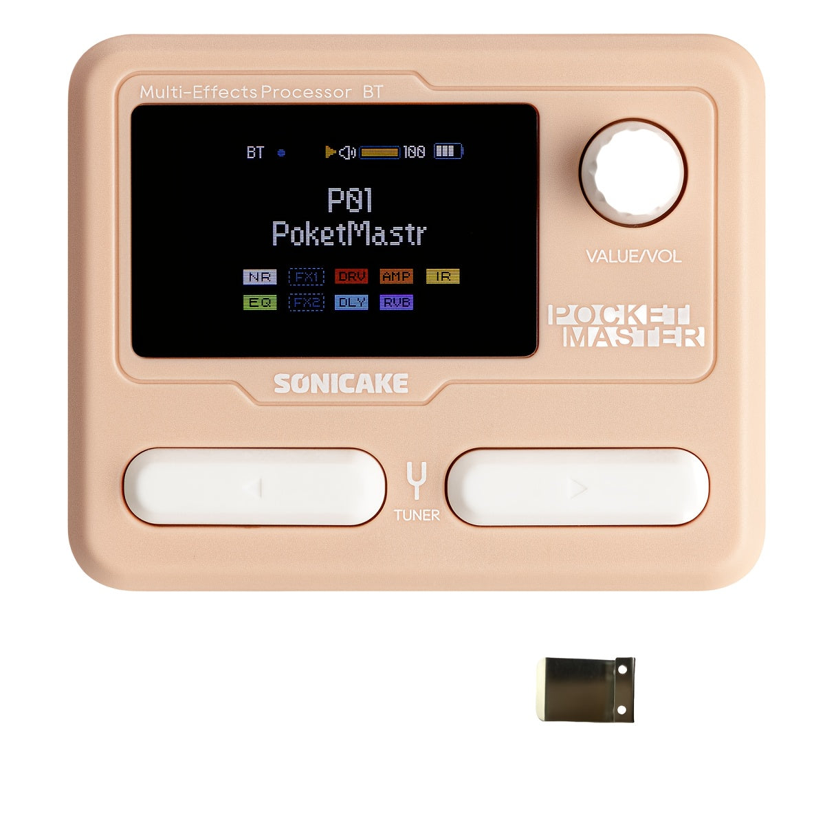 Pocket Master Guitar Modeling Multi-Effects Processor with IR Cabinet Simulation and Belt Clip (English)