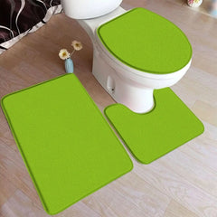 Flannel Bathroom Three Piece Set