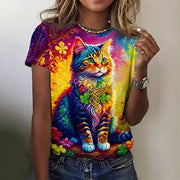 Custom 3D Printed Anime Tee – Loose Fit, Unisex Short Sleeve