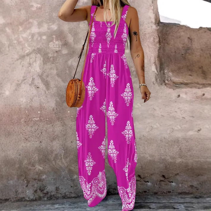 Women's Sling Pocket Wide Leg Jumpsuit