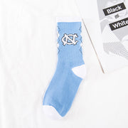 Blue White Lightning Trend Basketball Socks for Women