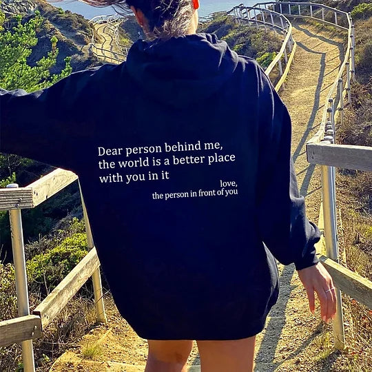 Women's Cozy Brushed Letter Hoodie