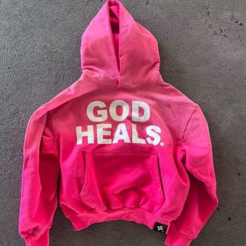 Women's Printed Loose Fit Long Sleeve Hoodie