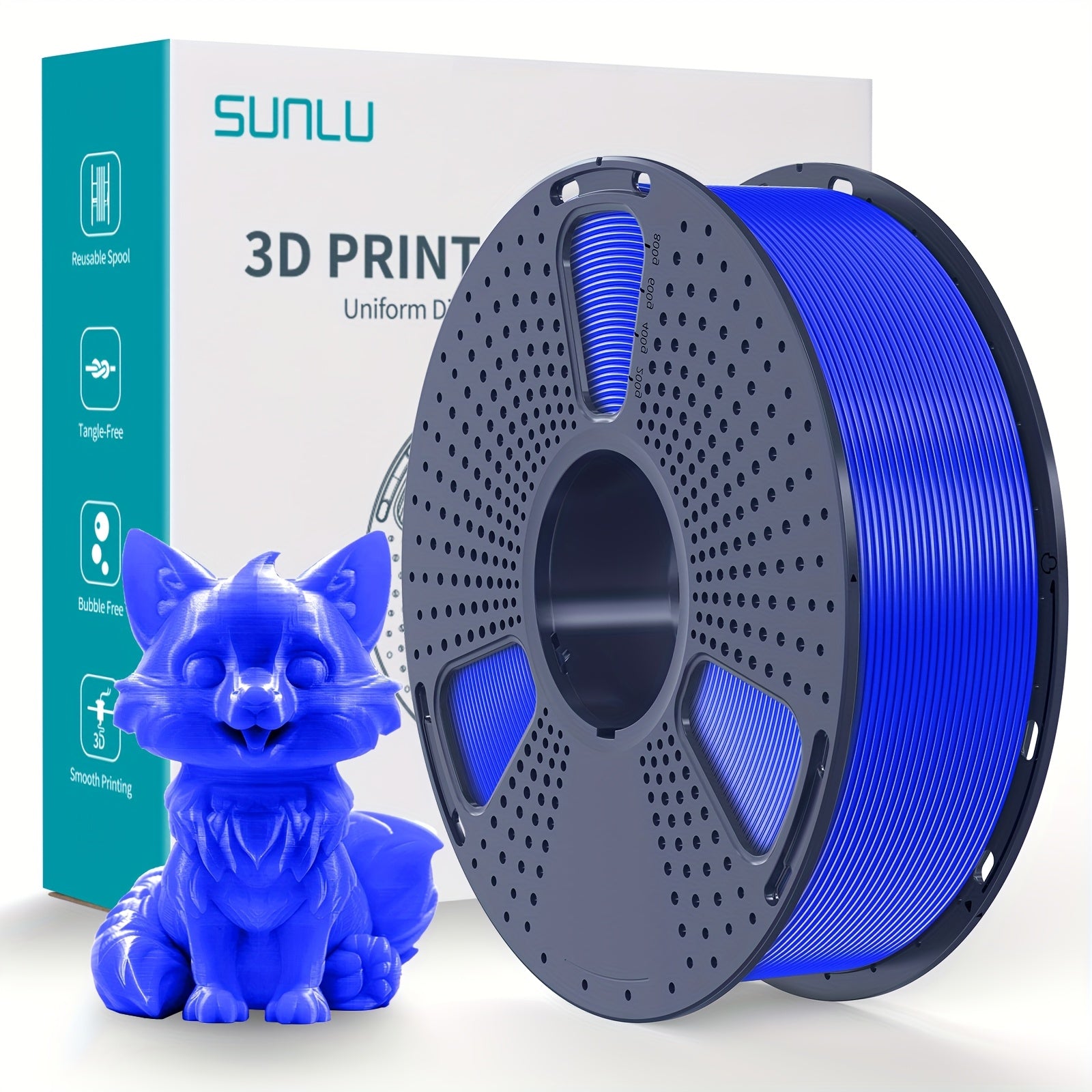 High Toughness PETG 3D Printer Filament, 1.75 mm ±0.02 mm, 1 kg Spool (2.2 lb) – Less Stringing, Smooth Layer Adhesion, Indoor & Outdoor Use