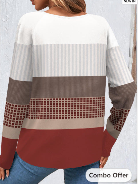 Women's Cozy Button-Up Long Sleeve Winter Tee