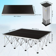 Folding DJ Stage Platform Set, 4x4 Feet, 700kg Capacity