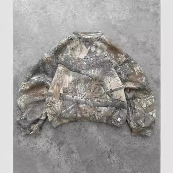 Women's 3D Branch Print Drop-Shoulder Pullover Sweater