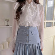 Chiffon Blouse Women's Casual Sheer Shirt