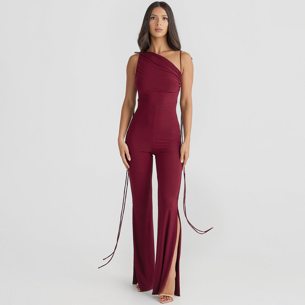 Women's Chic Side-Slit Slim Fit Bodysuit