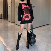 Women's Streetwear Printed Loose Pullover Sweatshirt