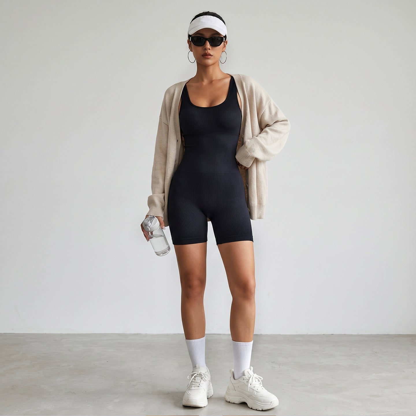 Hollow-out Back-enhancing One-piece Suit