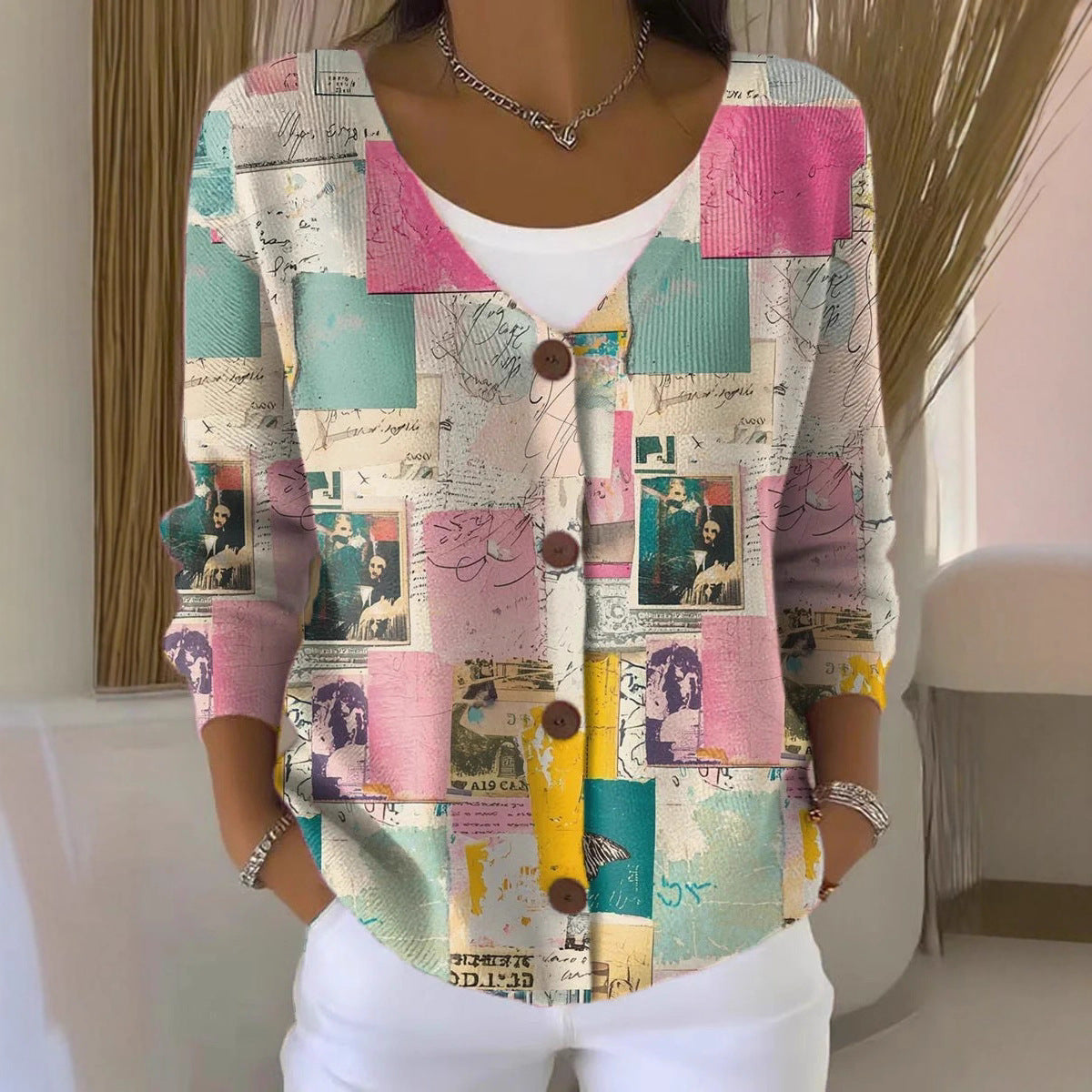 3d-printed Chunky-knit Womens Cardigan Sweater