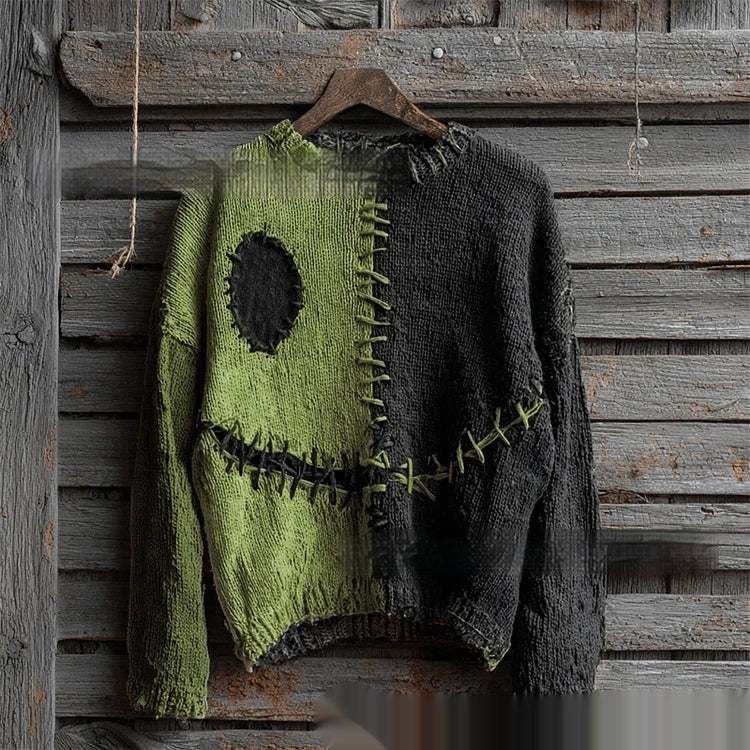 Womens Halloween Printed Crew-neck Sweater From Europe and the Us