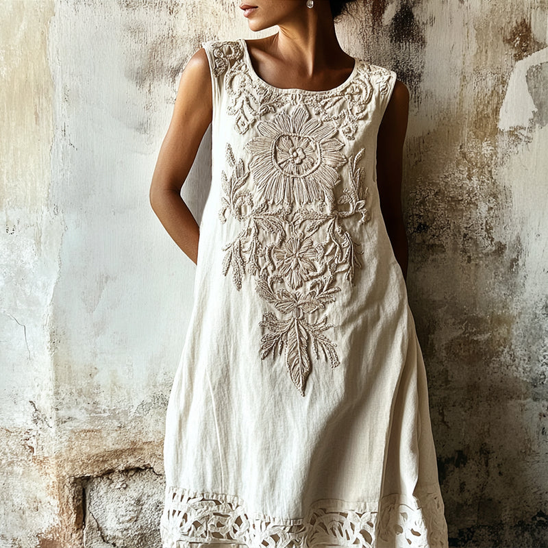 European and American Women's Sleeveless Long Dress