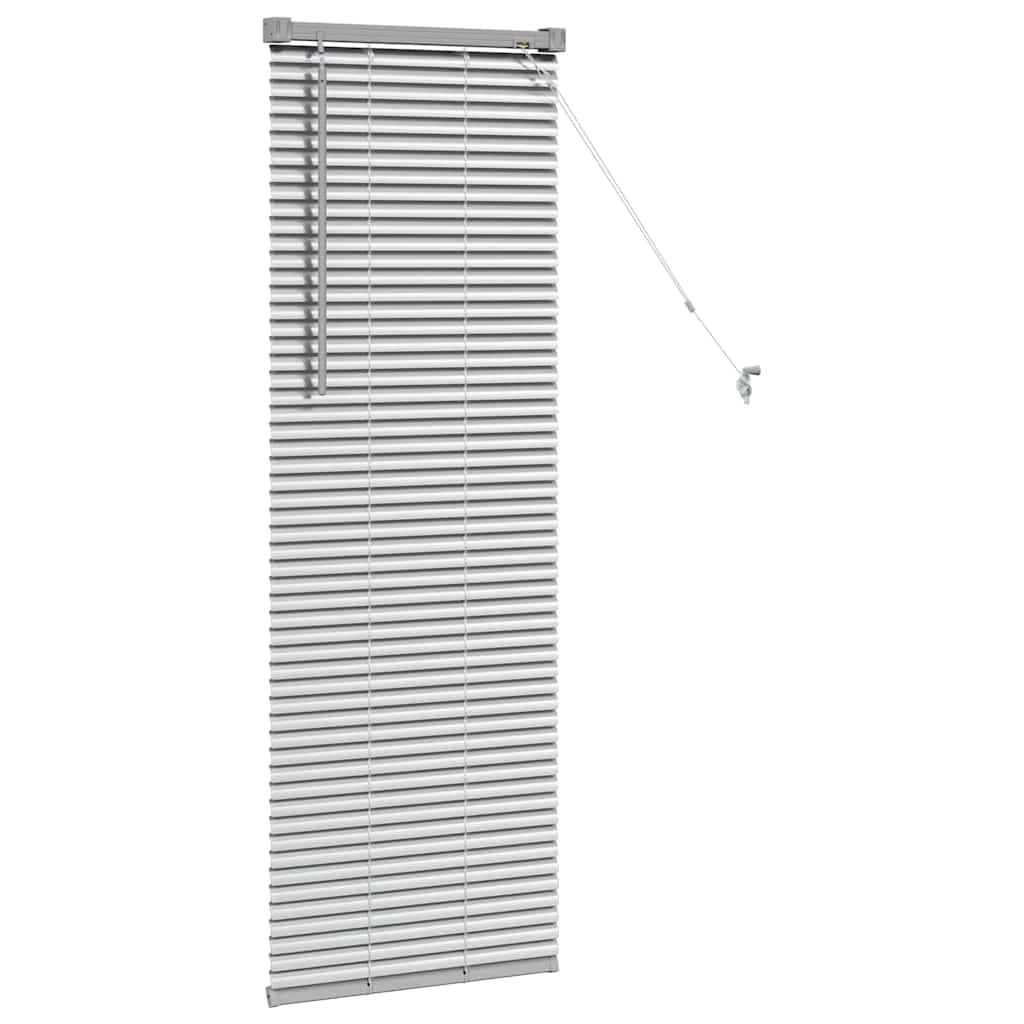 Window Blind with Curtains, Silver; Window Blind with