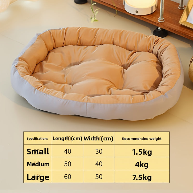 2025 New All-season Soft Non-stick Dog Bed & Cat Bed - Plush Polyester Pet Bed With Anti-slip Base, Warm Ring Hug Design, Full-filled Polyester Fiber, Green & Multi-color Options For Small/medium