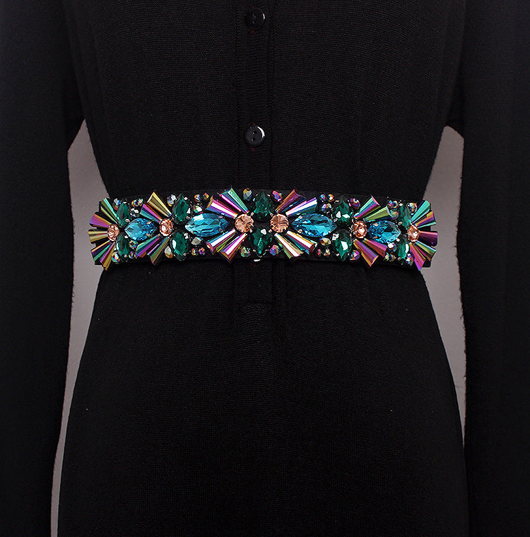 Add a Touch of Luxury with Diamond Accented Leather Belt