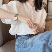 Airy Summer Puff Sleeve Top – Loose Fit, Lightweight & Elegant