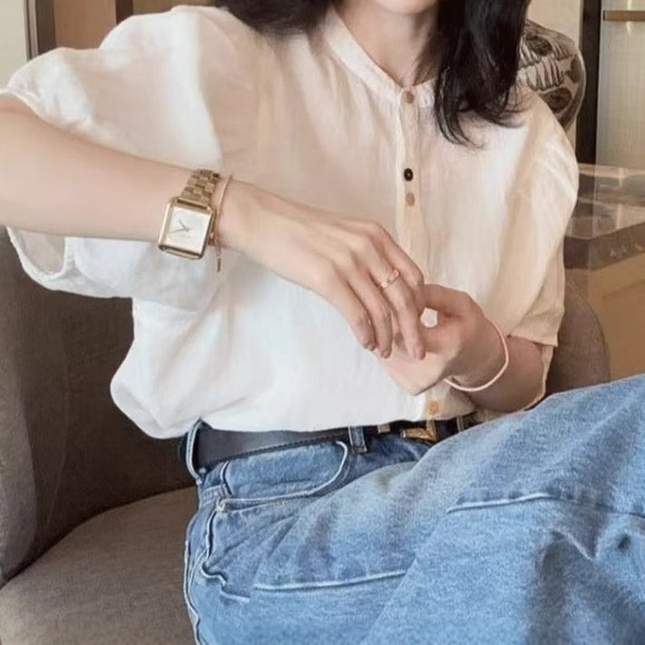 Airy Summer Puff Sleeve Top – Loose Fit, Lightweight & Elegant