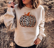 Halloween Pumpkin Print Long Sleeve Casual Sweatshirt
