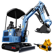 1.8 Ton Crawler Mini Excavator with Hydraulic Thumb and Breaker, Twin‑Cylinder Diesel Engine, Water‑Cooled