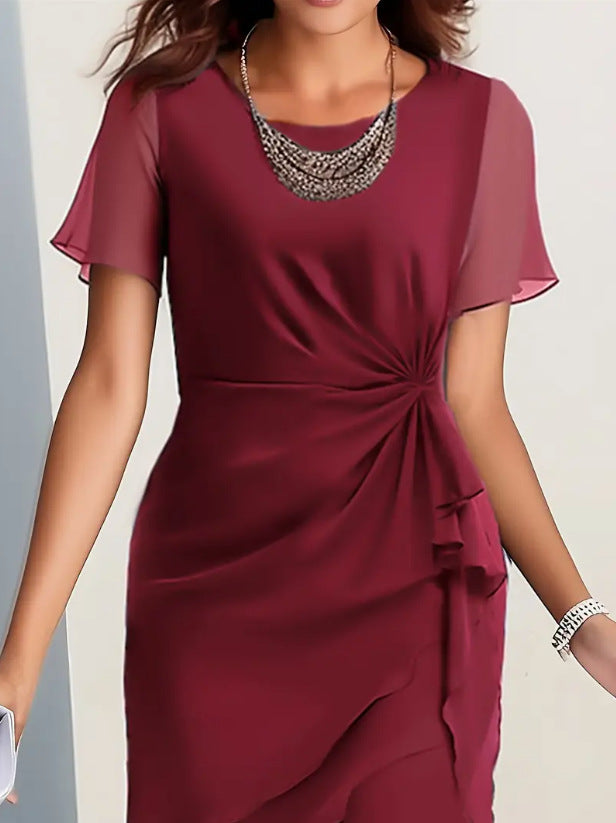 Cross-border Independent Station New 2025 Summer Dress Stitching Ch…