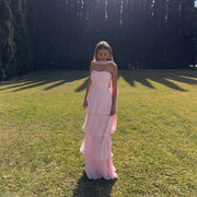 Summer New Arrival Pleated High End Womens Cross Border Evening Dress