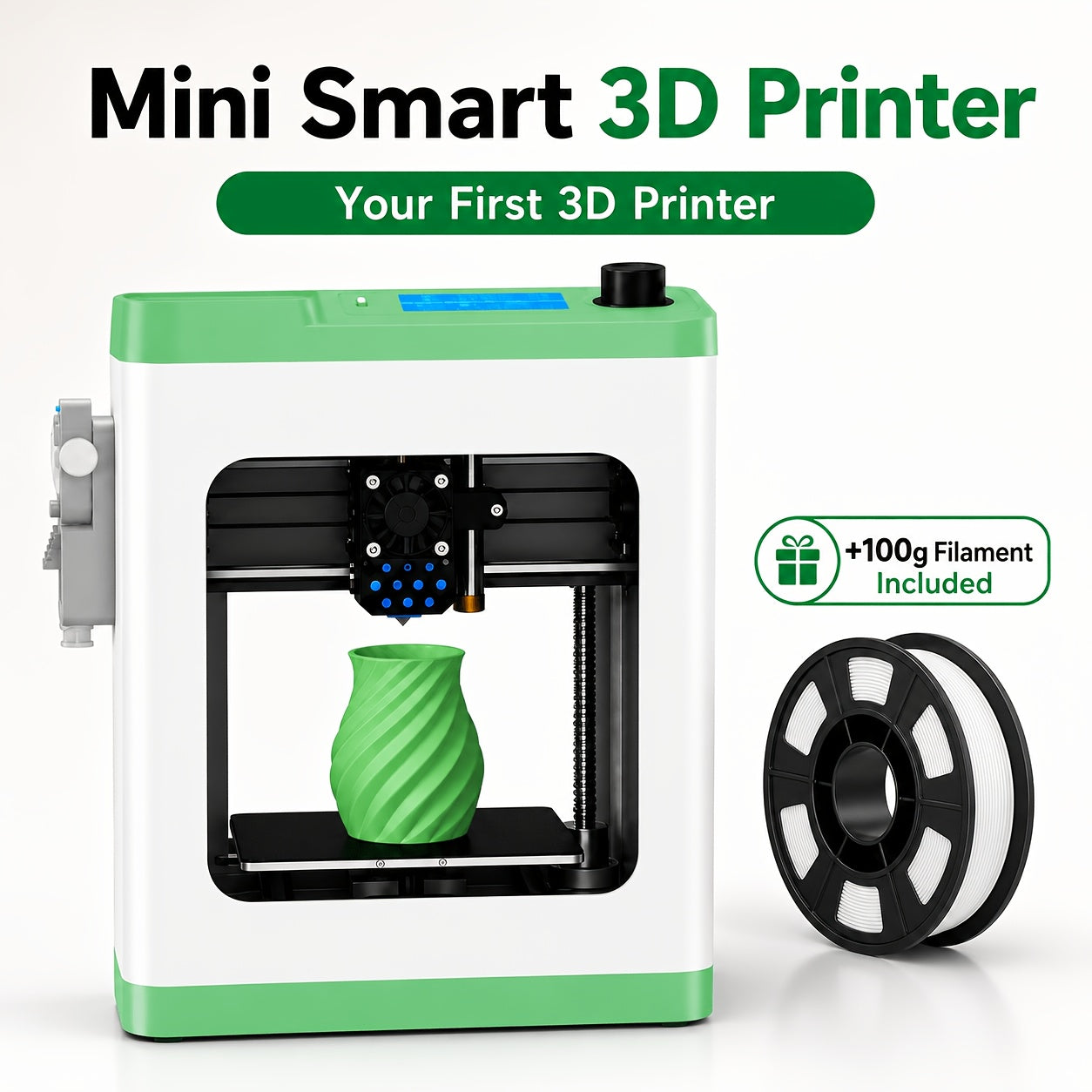 Wi-Fi Cloud Enabled Mini 3D Printer with Automatic Bed Leveling