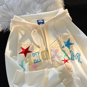 Retro Butterfly Patch Embroidered Streetwear Hoodie
