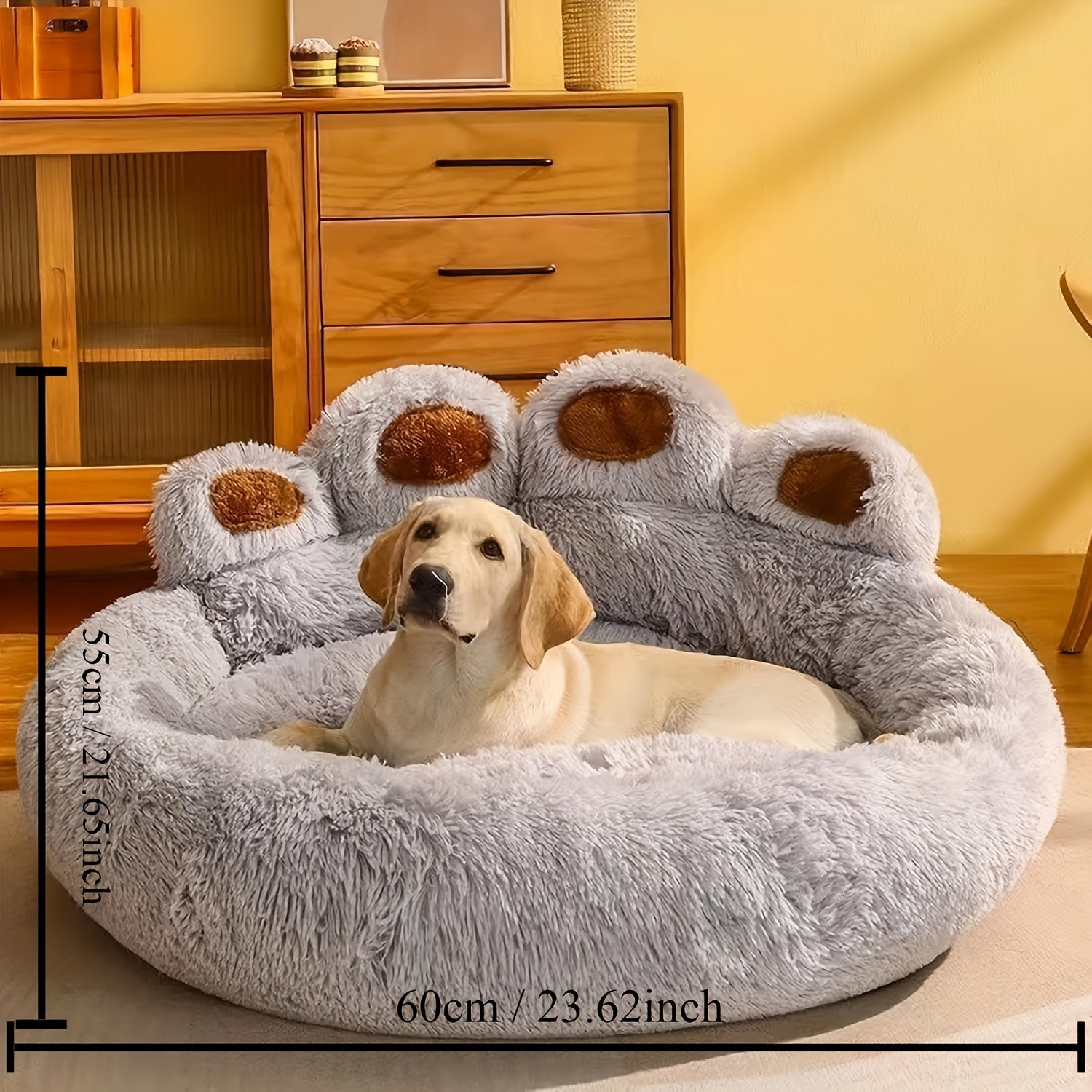 Extra Long Dog Bed - Non-Slip Plush Pet Mattress, Soft Kennel Pad For Large, Medium, Small Dogs Heavy-Duty Bed For Indoor, Travel, Home Ideal For Labs, German Shepherds, Golden Retrievers Easy-Clea...