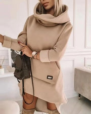 Cozy Loose-Fit Casual Women's Pullover Hoodie with Pocket