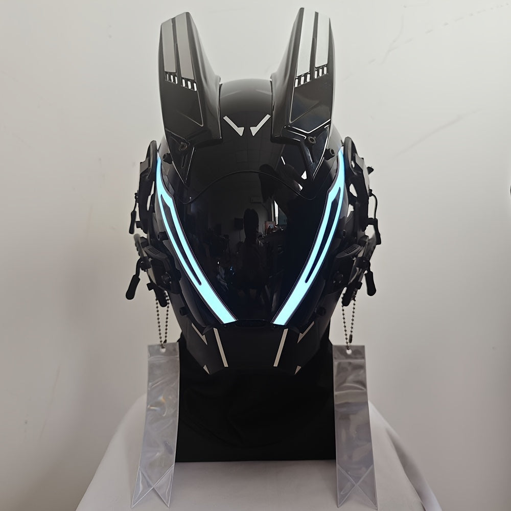 Cyberpunk LED Futuristic Mask with Glowing Effects