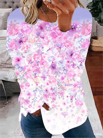 Women's 3D Printed Casual Long Sleeve Sweatshirt