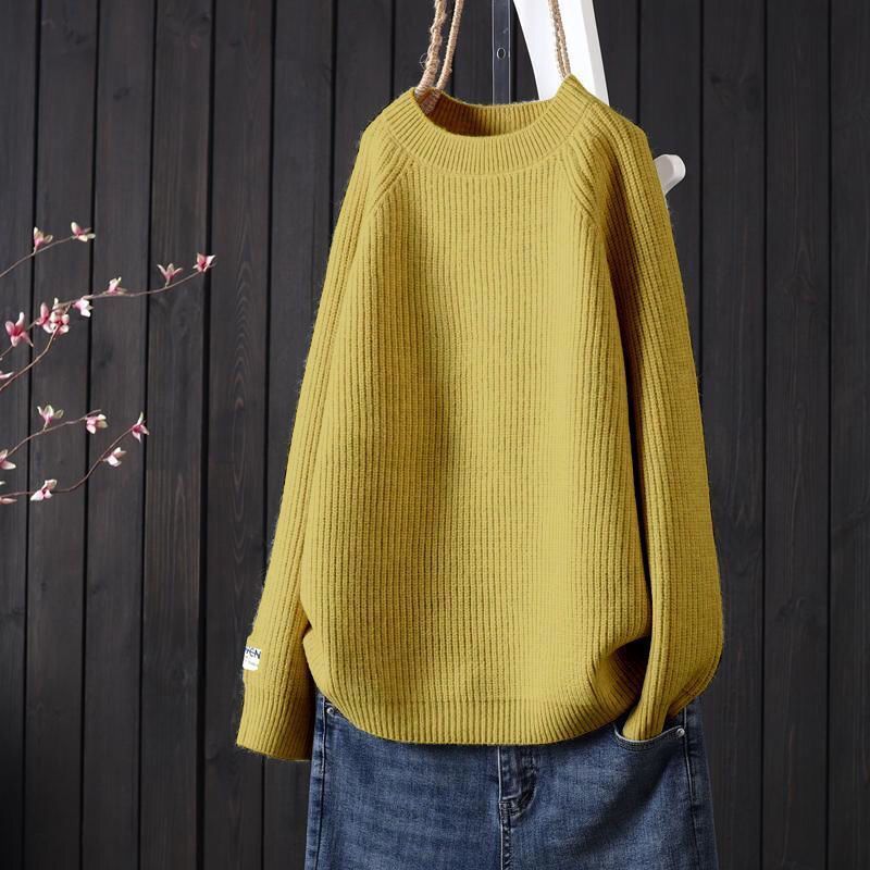 Simple Artistic Loose Pullover Women's Long-sleeved Sweater