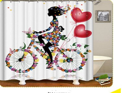 African Girl Digital Print Shower Curtain