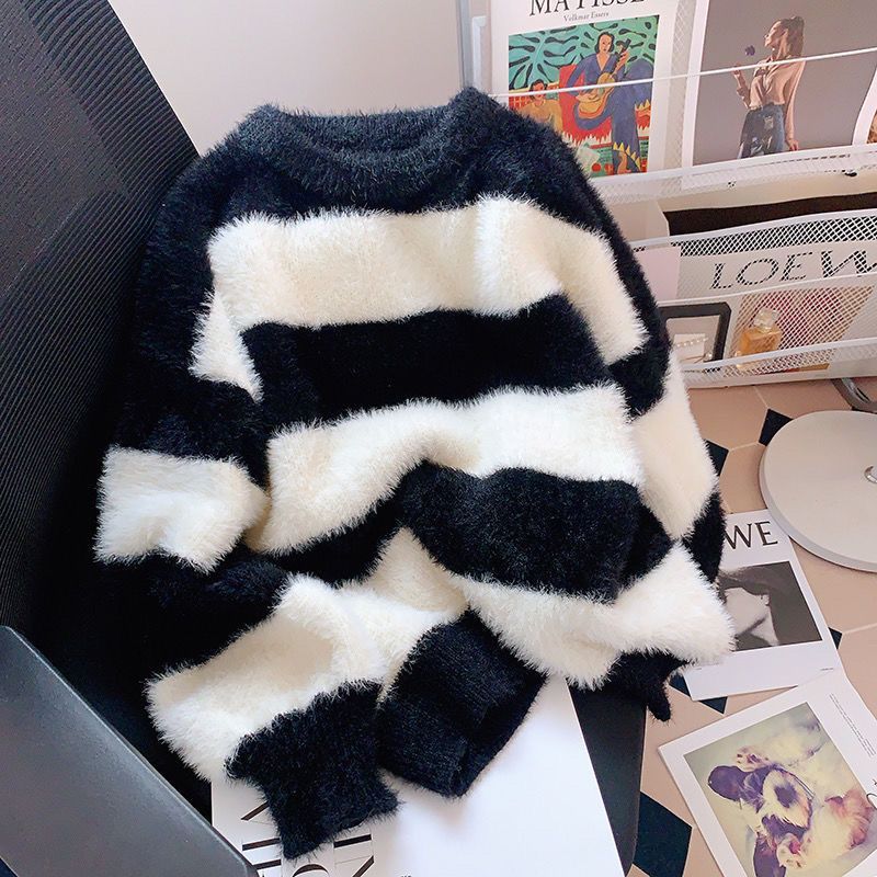 Mink Fur Sweater Women High-end Sense Autumn and Winter Loose Lazy Style