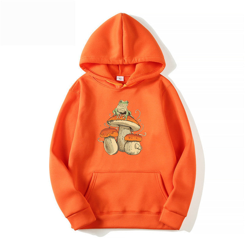 Letter Print Kangaroo Pocket Drawstring Hoodie